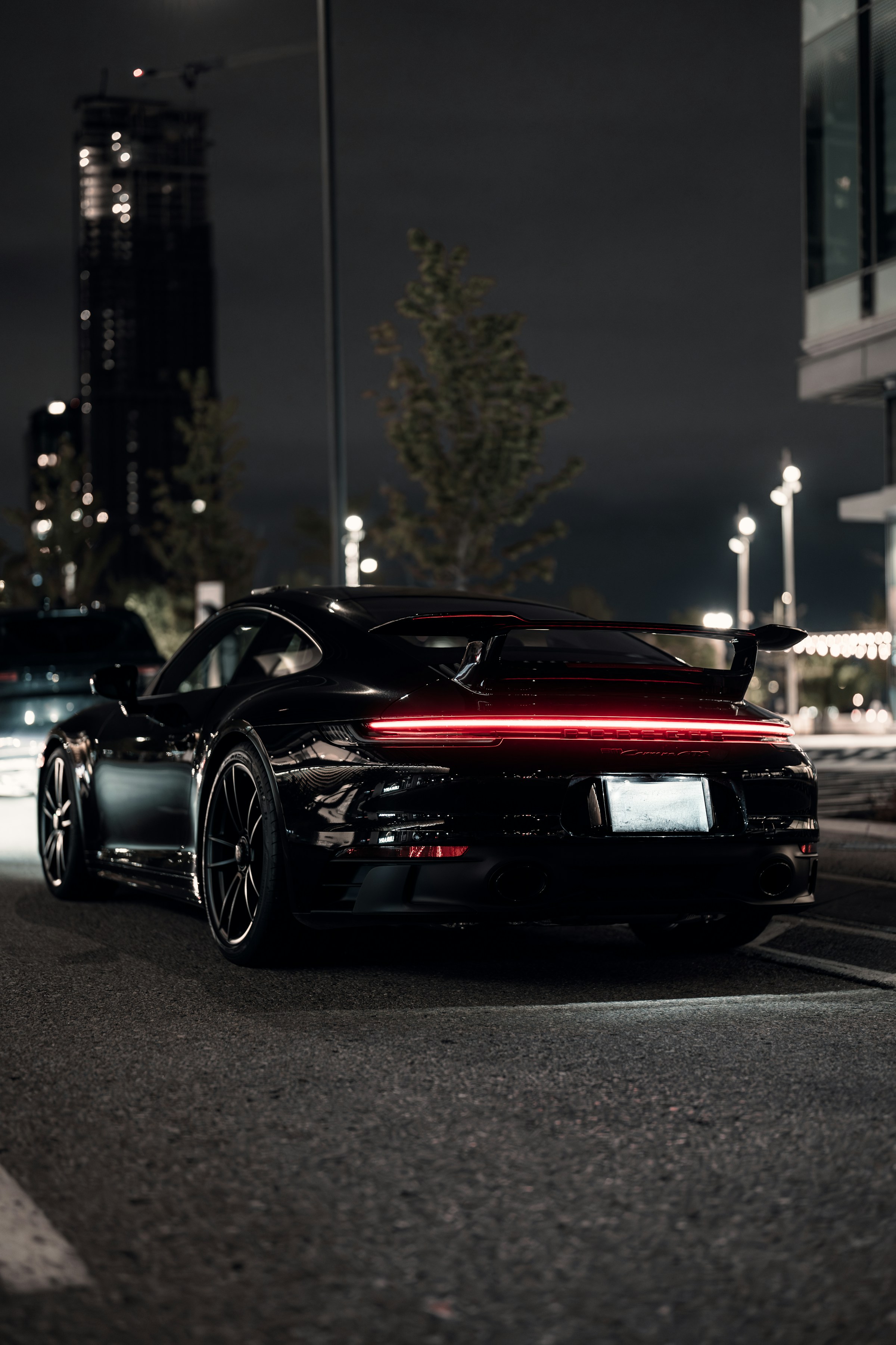 A parked sports car